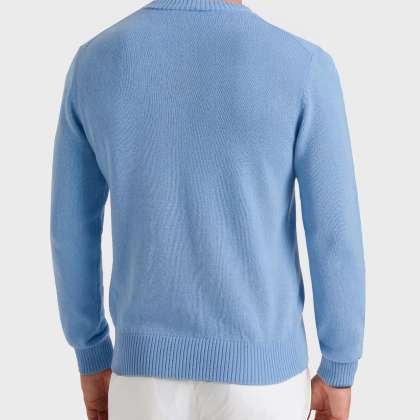 Vilebrequin - Turtle Rundhalspullover Aus Baumwolle Und Kaschmir Für Herren - Pullover - Payol - Blau - Größe L – Bild 4