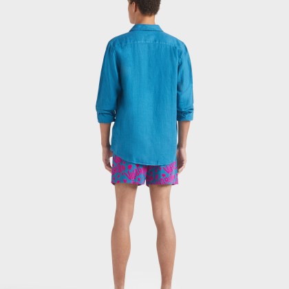 Vilebrequin - Solid Hemd Aus Leinen Für Herren - Hemd - Caroubis - Blau - Größe XXL – Bild 4