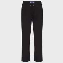 Vilebrequin - Solid Gerade Geschnittene Leinenhose Für Herren - Hose - Parc - Schwarz - Größe M