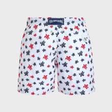Vilebrequin - Micro Ronde Des Tortues Badeshorts Mit Stickerei Für Herren – Limitierte Serie - Bademode - Mistral - Weiss - Größe L