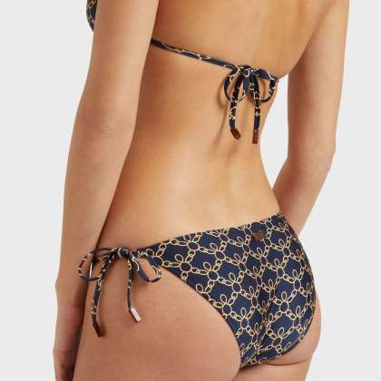 Vilebrequin - Turtles Chain Bikinihose Zum Seitlichen Binden Für Damen - Bademode - Flore - Blau - Größe S – Bild 6