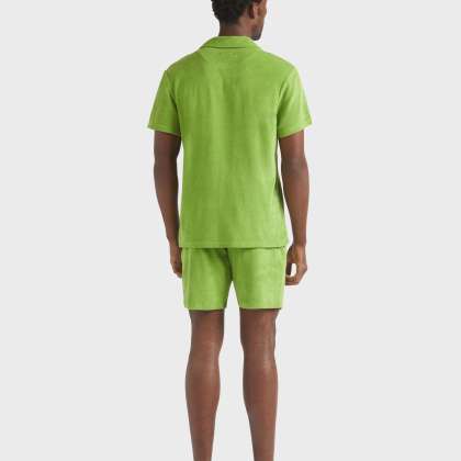 Vilebrequin - Solid Unisex-bowling-hemd Aus Baumwolle - Hemd - Charli - Grün - Größe XL – Bild 4