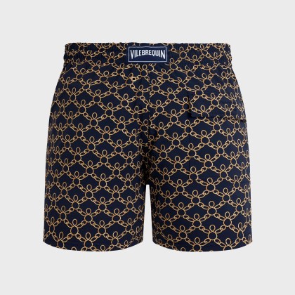 Vilebrequin - Turtles Chain Stretch-badeshorts Für Herren - Bademode - Monrise - Blau - Größe M – Bild 2