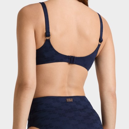 Vilebrequin - Turtle Monogram Bügel-bikinioberteil Aus Jacquard Für Damen - Bademode - Leona - Blau - Größe S – Bild 3