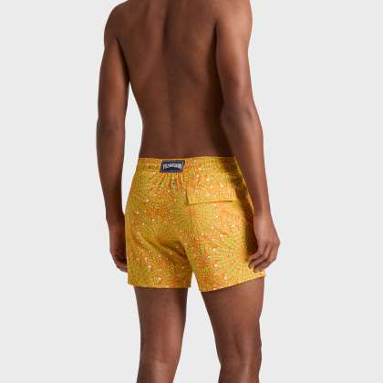 Vilebrequin - Kurze Mosaic Urchin Stretch-badeshorts Für Herren - Bademode - Monrise - Orange - Größe M – Bild 4