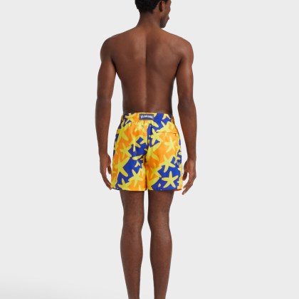 Vilebrequin - Ultraleichte Und Verstaubare Starlight Badeshorts Für Herren - Bademode - Mahina - Orange - Größe L – Bild 4