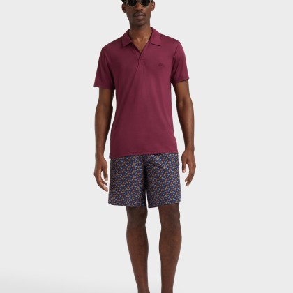 Vilebrequin - Einfarbiges Polohemd Aus Tencel Für Herren - Polohemd - Pirinol - Rot - Größe M – Bild 5