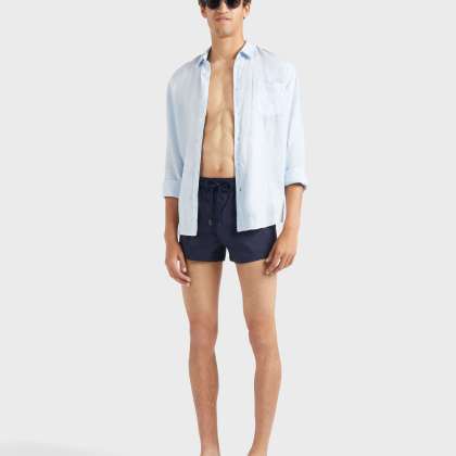 Vilebrequin - Kurze Und Figurbetonte Einfarbige Stretch-bademode Für Herren - Bademode - Man - Blau - Größe XL – Bild 5