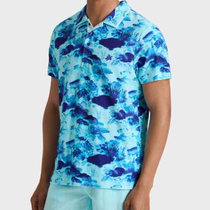 Vilebrequin - Coral Reef Polohemd Aus Frottee Für Herren - Polohemd - Phoenix - Blau - Größe M – Bild 3