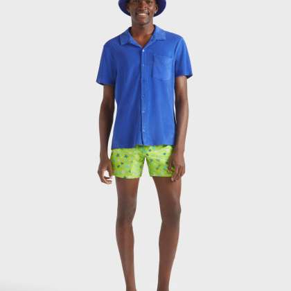 Vilebrequin - Solid Unisex-bowling-hemd Aus Baumwolle - Hemd - Charli - Blau - Größe XXXL – Bild 5