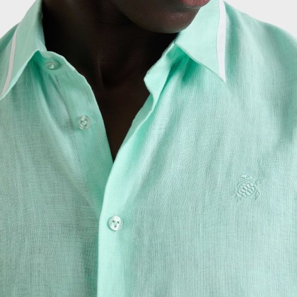 Vilebrequin - Solid Hemd Aus Leinen Für Herren - Hemd - Cerfs - Grün - Größe XXXL – Bild 5