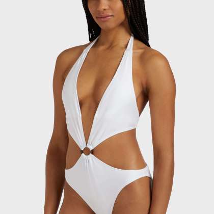 Vilebrequin - Shiny Solid Stretch Trikini Für Damen - Bademode - Fresh - Weiss - Größe L – Bild 6