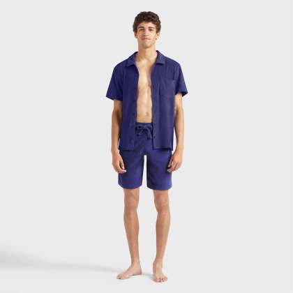 Vilebrequin Solid Unisex-bermudashorts Aus Frottee - Bolide - Blau - Größe XL