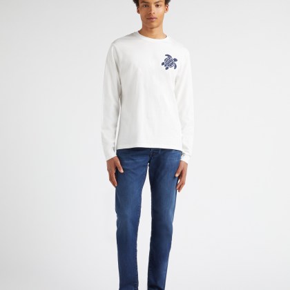 Vilebrequin - Langärmeliges T-shirt Aus Baumwolle Für Herren - T-shirt - Ales - Weiss - Größe XL – Bild 3