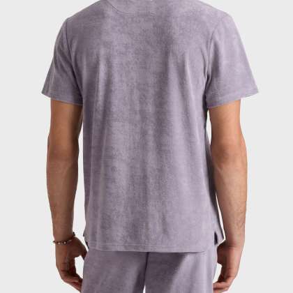 Vilebrequin - Solid Bowling-hemd Aus Frottee Für Herren - Hemd - Charli - Violett - Größe M – Bild 4