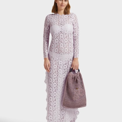 Vilebrequin - Langes Damenkleid Aus Blumenspitze - Kleid - Renata - Rosa - Größe M – Bild 5