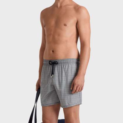 Vilebrequin - Prince Of Wales Check Badeshorts Aus Ultradünner Wolle Für Herren - Bademode - Moopea - Blau - Größe XL – Bild 3