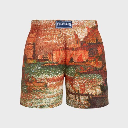 Vilebrequin - Sortie Du Port De St Tropez 360° Badeshorts Für Herren - Vilebrequin X Paul Signac - Bademode - Moopea - Rot - Größe L – Bild 2