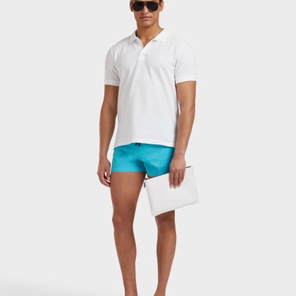 Vilebrequin - Solid Polohemd Aus Bio-baumwollpikee Für Herren - Polohemd - Palatin - Weiss - Größe XXL – Bild 5