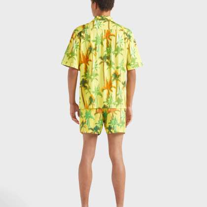 Vilebrequin - Palms Offset Hemd Aus Baumwolle Für Herren - Hemd - Charli - Gelb - Größe XXL – Bild 4