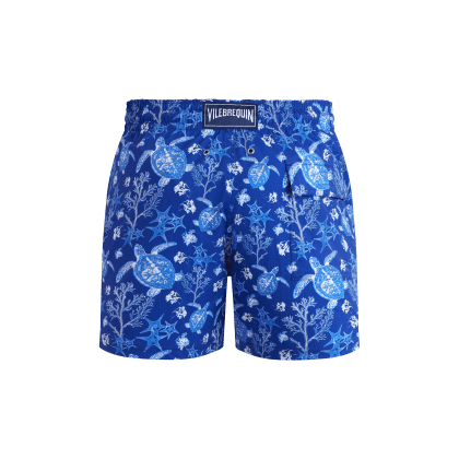 Vilebrequin Kurze X-ray Turtles Stretch-badeshorts Für Herren - Moorise - Blau - Größe S – Bild 2
