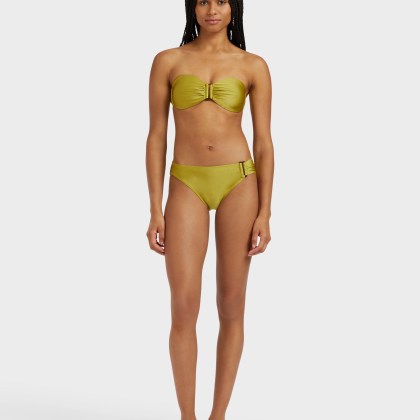 Vilebrequin - Shiny Stretch Solid Bandeau-bikinioberteil Für Damen - Bademode - Lune - Grün - Größe L – Bild 2