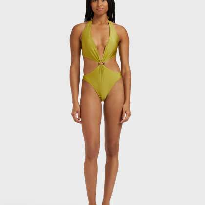Vilebrequin - Shiny Solid Stretch Trikini Für Damen - Bademode - Fresh - Grün - Größe XL – Bild 3