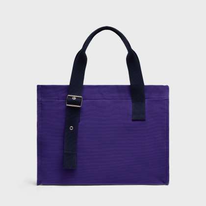 Vilebrequin - Kleine Einfarbige Strandtasche Aus Baumwolle - Strandtasche - Bagmu - Violett - Größe OSFA – Bild 2