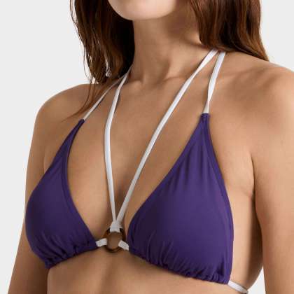 Vilebrequin - Solid Triangel-bikinioberteil Für Damen - Bademode - Florane - Violett - Größe L – Bild 4