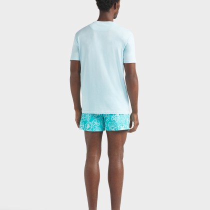 Vilebrequin - Solid T-shirt Aus Bio-baumwolle In Naturfarben Für Herren - T-shirt - Titan - Blau - Größe M – Bild 4