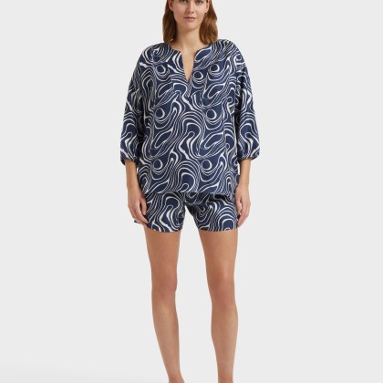 Vilebrequin - Waves Seidenhemd Für Damen - Hemd - Lorna - Blau - Größe XS – Bild 3