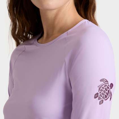 Vilebrequin - Langärmeliger Top Solid Rashguard Für Damen - Rashguard - Fly-out - Violett - Größe L – Bild 5
