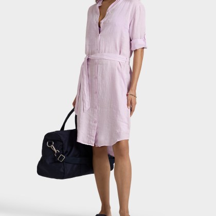 Vilebrequin - Solid Hemdkleid Aus Leinen Für Damen - Kleid - Ludovie - Violett - Größe XS – Bild 3