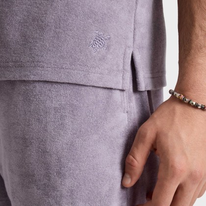 Vilebrequin - Solid Bowling-hemd Aus Frottee Für Herren - Hemd - Charli - Violett - Größe XXXL – Bild 5