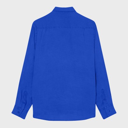 Vilebrequin - Einfarbiges Hemd Aus Leinen Für Herren - Hemd - Caroubis - Blau - Größe XXXL – Bild 2