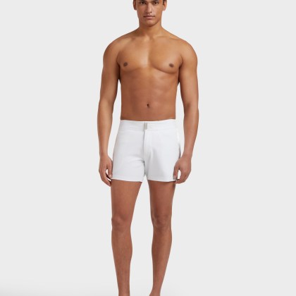 Vilebrequin - Herren-badeshorts Mit Flachem Bund Tailoring - Bademode - Midnight - Weiss - Größe XXL – Bild 3