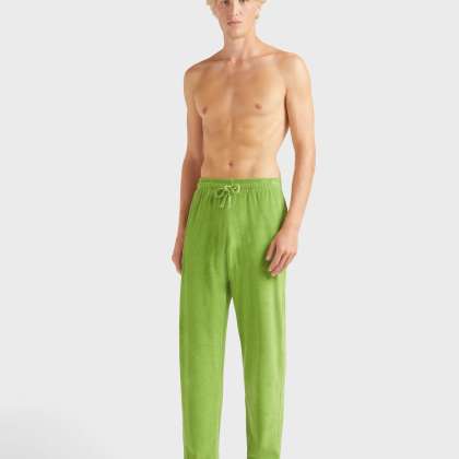 Vilebrequin - Solid Herren Hose Aus Frottee - Hose - Polide - Grün - Größe M