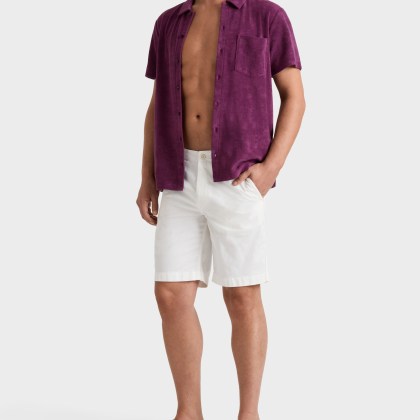 Vilebrequin - Men Satin Cotton Bermuda Shorts Solid - Bermuda - Belin - Weiss - Größe XL – Bild 3