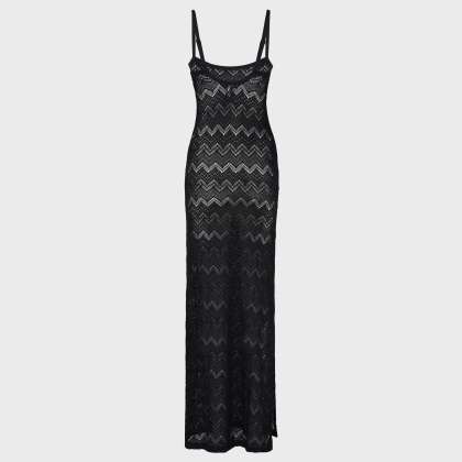 Vilebrequin - Langes Mesh-kleid Für Damen - Kleid - Lisanna - Schwarz - Größe L – Bild 2