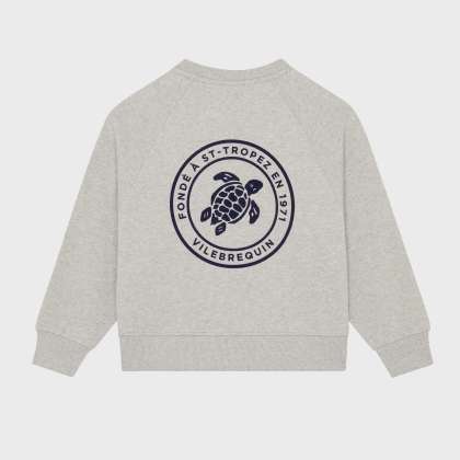 Vilebrequin - Baumwoll-sweatshirt Mit Rundhalsausschnitt Und Gummi-logo Für Jungen - Sweatshirt - Gallo - Grau - Größe 2 – Bild 2