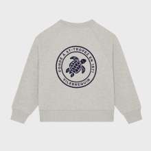 Vilebrequin - Baumwoll-sweatshirt Mit Rundhalsausschnitt Und Gummi-logo Für Jungen - Sweatshirt - Gallo - Grau - Größe 14