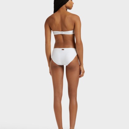 Vilebrequin - Shiny Stretch Solid Bandeau-bikinioberteil Für Damen - Bademode - Lune - Weiss - Größe L – Bild 3