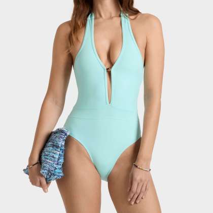 Vilebrequin - Solid Sculpting Badeanzug Mit Perlendetail Für Damen - Bademode - Lanissa - Blau - Größe XL – Bild 3