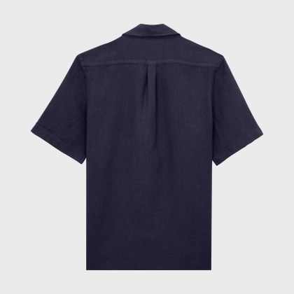 Vilebrequin - Solid Bowling-hemd Aus Leinen Für Herren - Hemd - Charli - Blau - Größe S – Bild 2