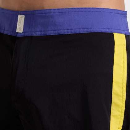 Vilebrequin - Color Block Stretch-badeshorts Mit Flachem Bund Für Herren - Bademode - Merle - Schwarz - Größe L – Bild 5