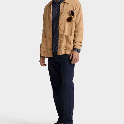 Vilebrequin - Solid Overshirt Aus Leinen Für Herren - Jacke - Corentin - Marone - Größe M – Bild 5