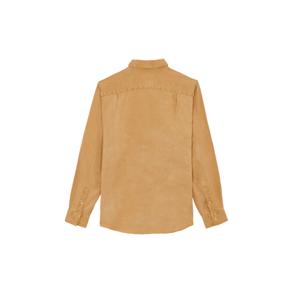 Vilebrequin Natural Dye Leinenhemd Für Herren - Caroubis - Marone - Größe L