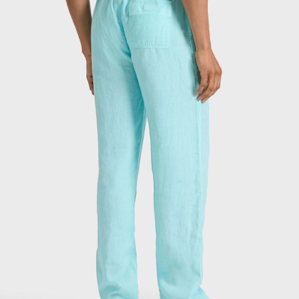 Vilebrequin - Solid Weite Leinenhose Für Herren - Hose - Pacha - Blau - Größe S – Bild 4
