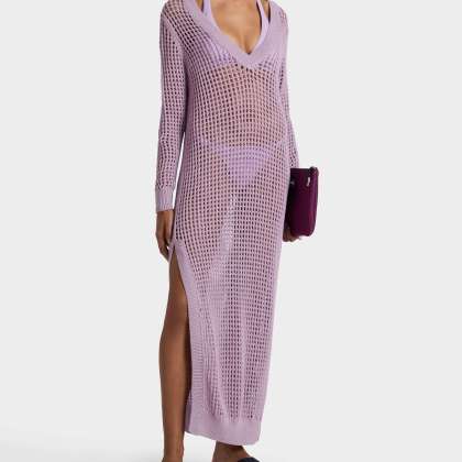 Vilebrequin - Solid Häkel-t-shirt-kleid Für Damen - Kleid - Lysia - Violett - Größe XS – Bild 3