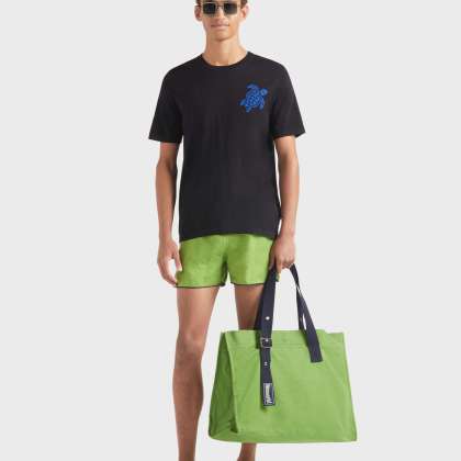 Vilebrequin - Solid Badeshorts Aus Leinen Für Herren - Bademode - Maurice - Grün - Größe XL – Bild 5